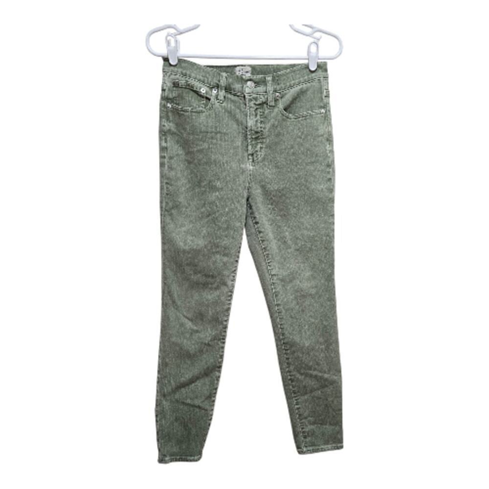 J.Crew 10" Toothpick Jeans Size 28 Sage Green Skinny